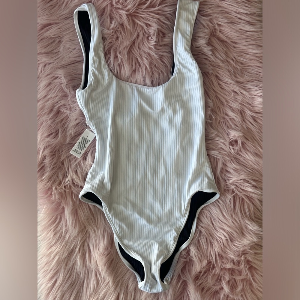 NWOT Vitamin A Reese One Piece In Reversible Black EcoRib Size S $245 - Picture 6 of 7
